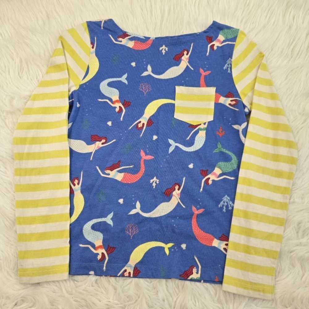 MINI BODEN Girls Long‎ Sleeve Mermaid Stripe Tee Size 11-12y